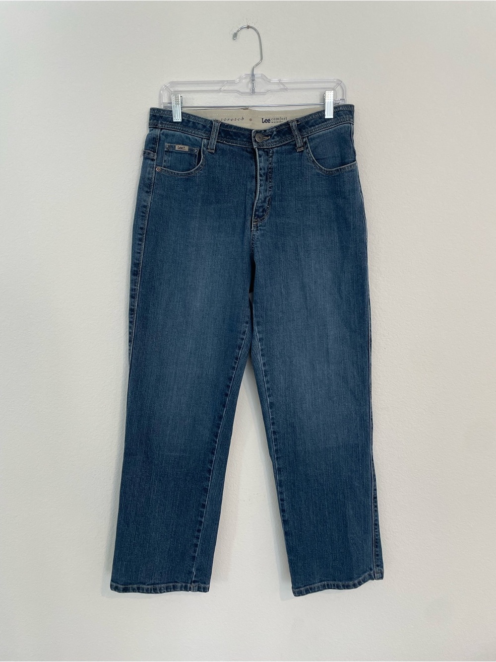 Lee Comfort Waist Women's 12 Short Straight Leg Jeans - Blue